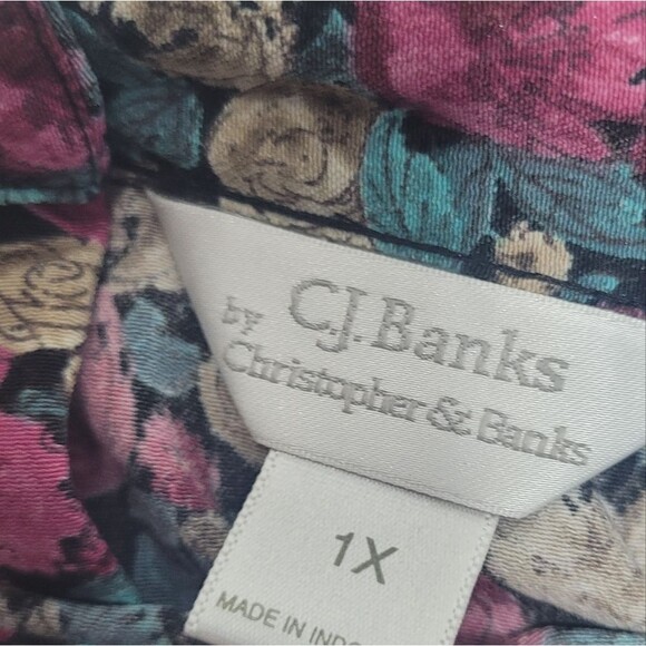 Vintage y2k 90s romantic feminine floral artsy midi skirt plus size 1x - Picture 3 of 6